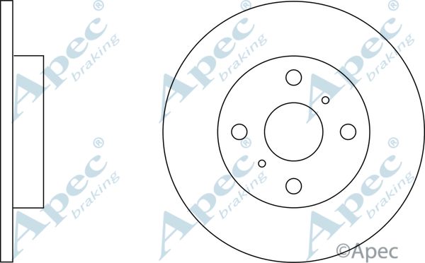 APEC BRAKING stabdžių diskas DSK149